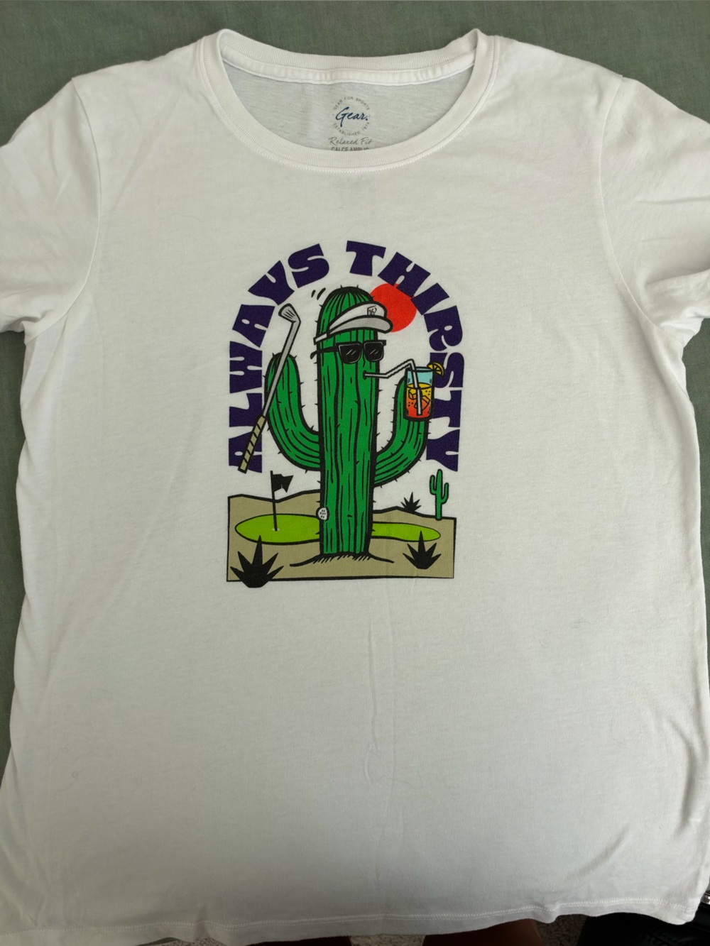 16th Hole “Always Thirsty” T-Shirt 🌵⛳️